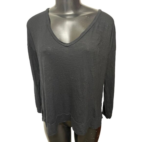 Madewell Tops - XS Madewell Long Sleeve V-Neck Oversize Womens Top Tshirt